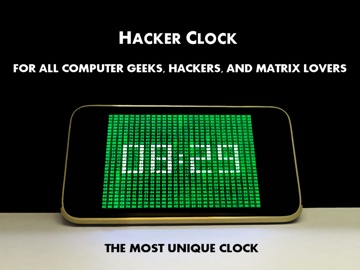 Hacker Clock - Green Matrix iPad screenshot