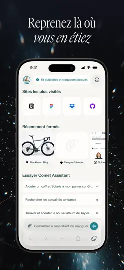 Capture d'écran de Comet - AI Browser & Assistant sur iPhone 4