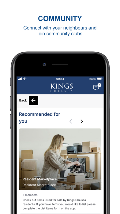 Kings Chelsea Concierge App Screenshot