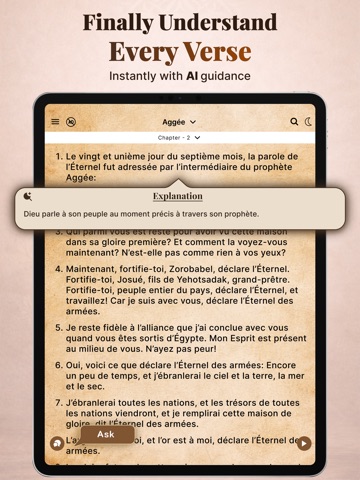 La Bible Parole Vivante Audio iPad screenshot