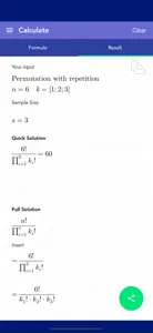 Combinatorics PRO screenshot #2 for iPhone