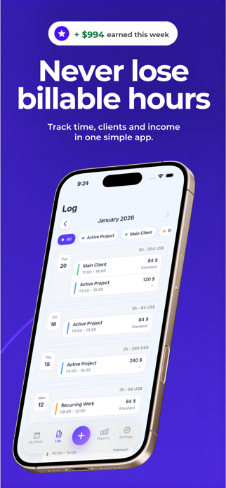 Work Hour Tracker - WorkLog Screenshot 2 of 3