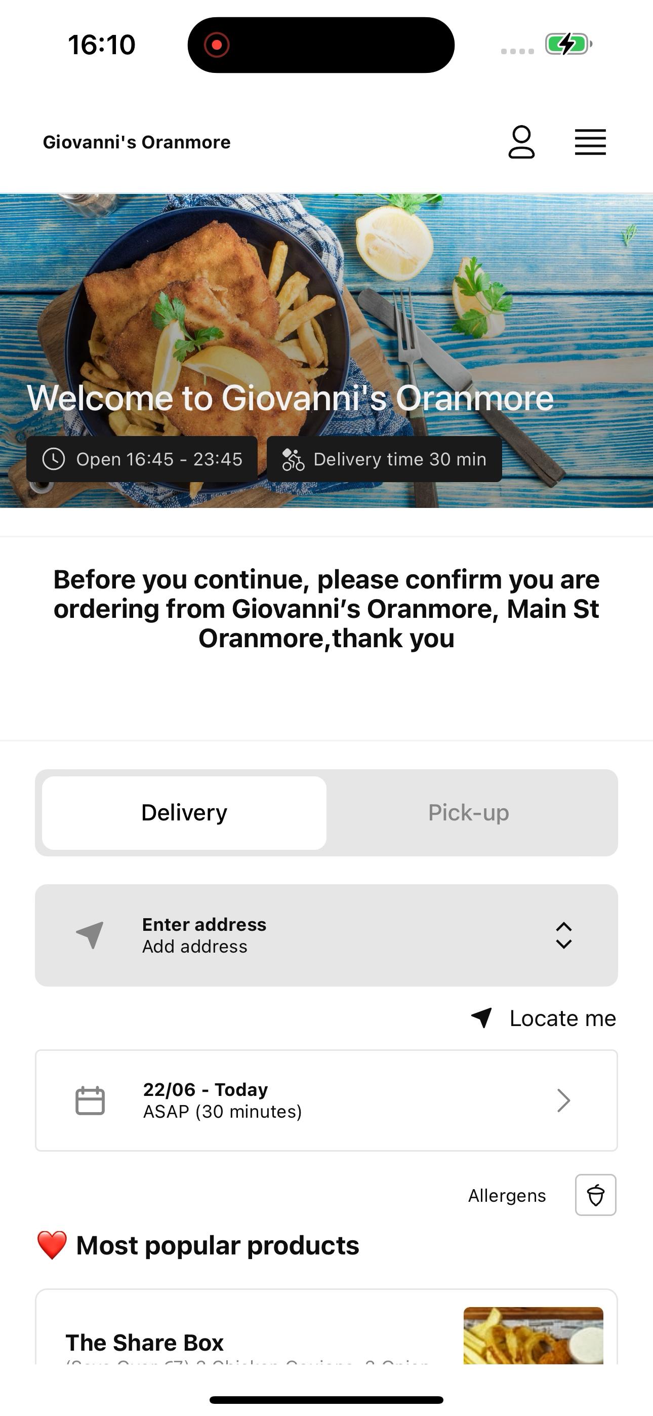 Giovanni’s Oranmore