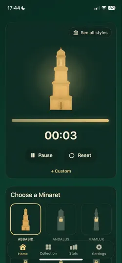 Captura de pantalla de Minar: Qur'an Focus App en iPhone 3