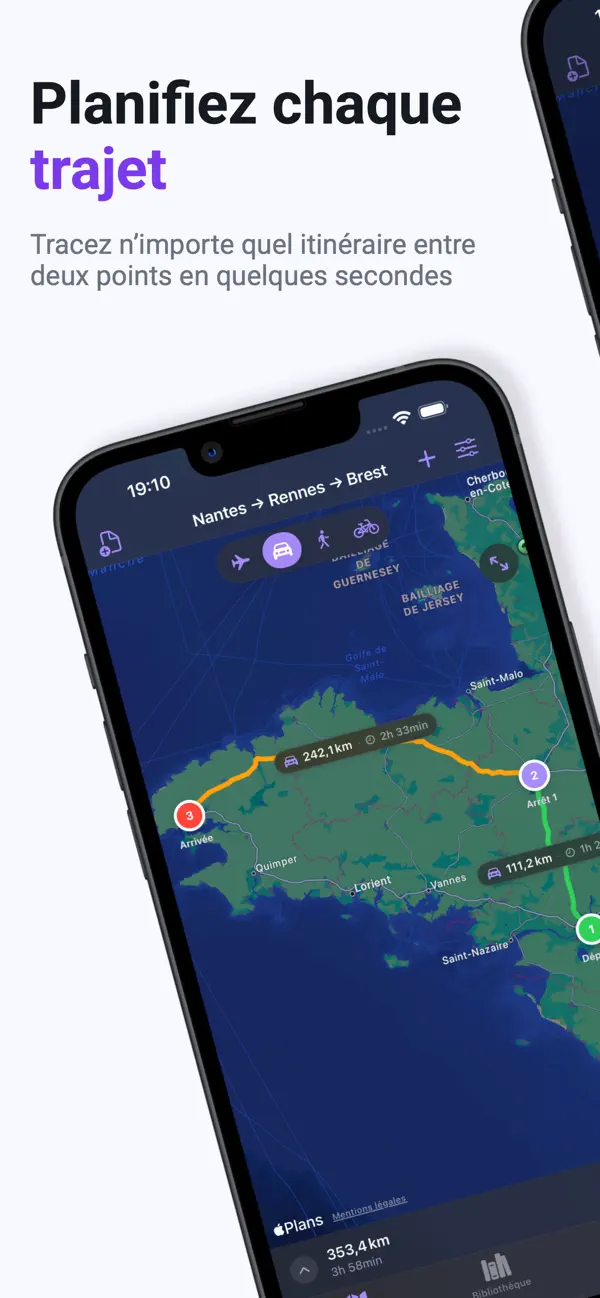 Screenshot #1 pour PinPoints Trajets & Distances