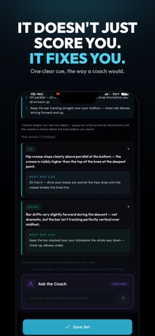 RepForm: AI Form Coach & Log Screenshot 2 of 9