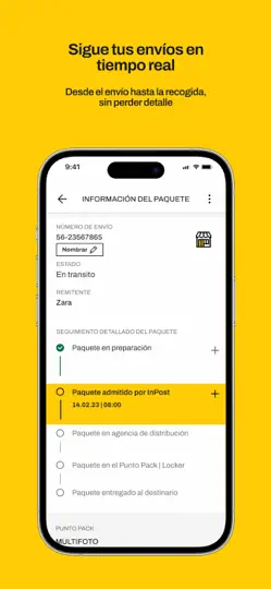 Captura de pantalla de InPost – Rastrea Tu Pedido en iPhone 4