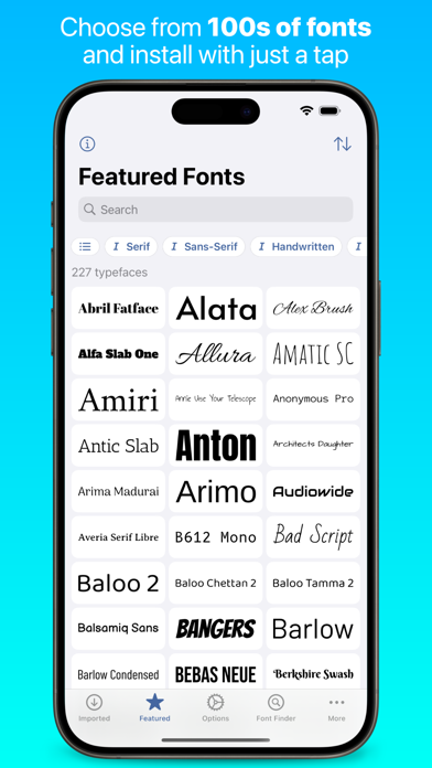 iFont: find, install any font Screenshot