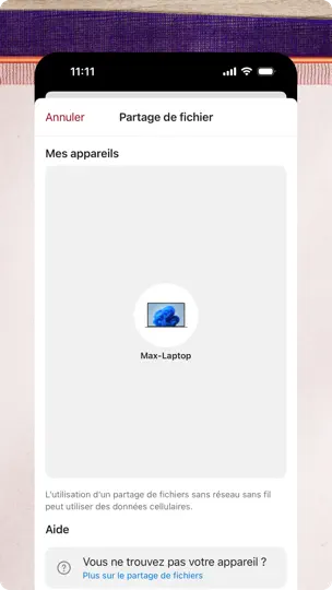 Capture d'écran de Lien Avec Windows sur iPhone 4