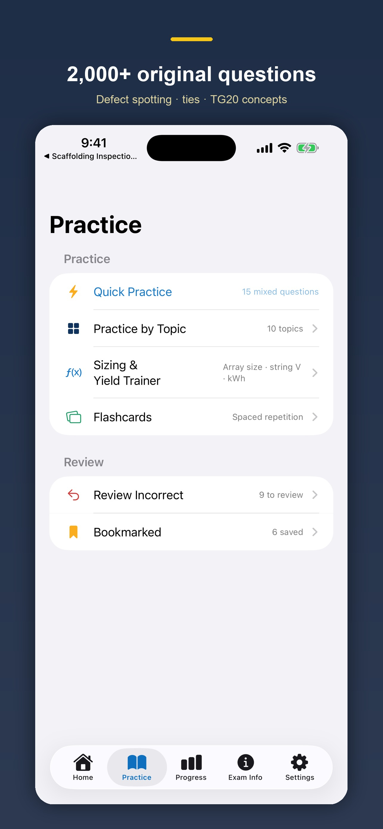 Scaffolding Inspection Prep screenshot 3