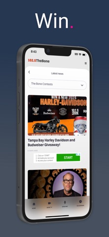 102.5 The Bone: Real Raw Radio iPhone screenshot