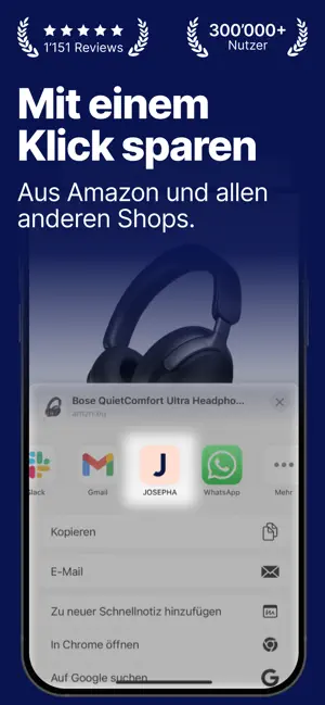 JOSEPHA - KI Preisvergleich iPhone screenshot 3
