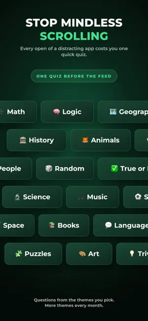 MindLock: Quiz App Blocker screenshot 1