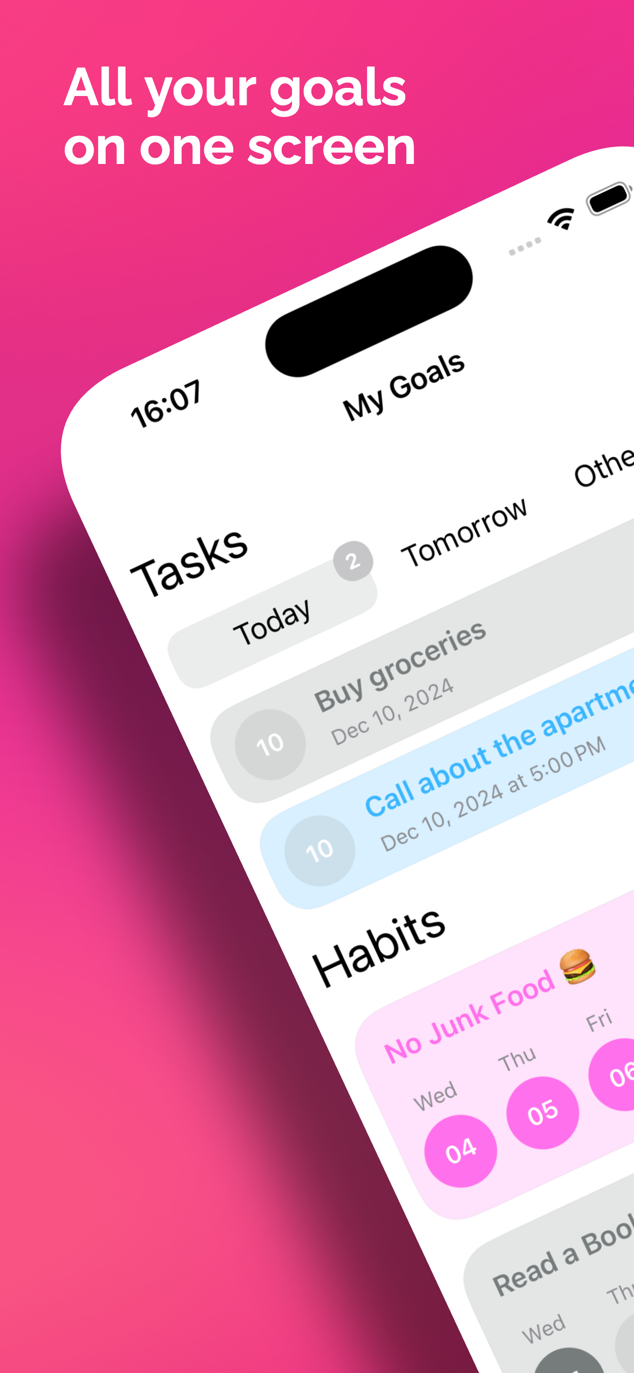 Goal: Habits & Tasks