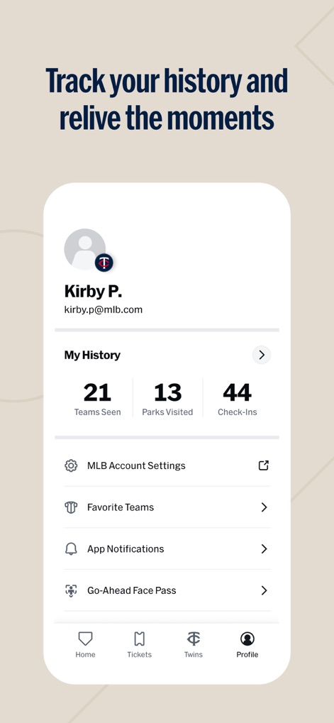 MLB Ballpark - Personal Stats