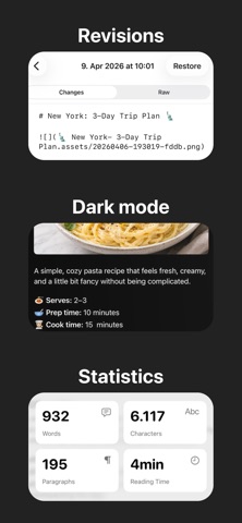 Notelane - Markdown Editor iPhone screenshot