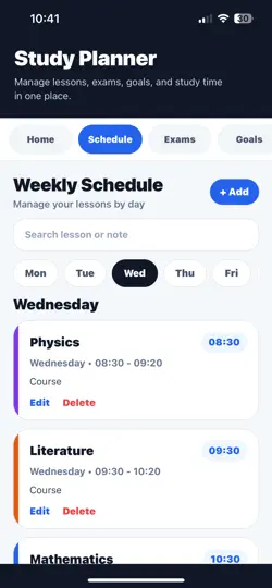 DERS PROGRAMI iPhone Ekran Görüntüsü 4