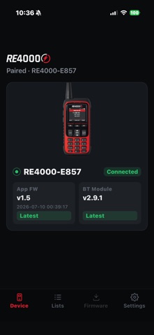 RE4000 Connect iPhone screenshot
