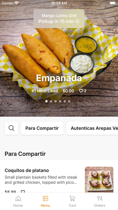 Mango Latino Grill iPhone screenshot 2 - Food & Drink app