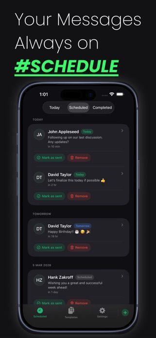 Schedule Message - WA Reminder Screenshot 1 of 3