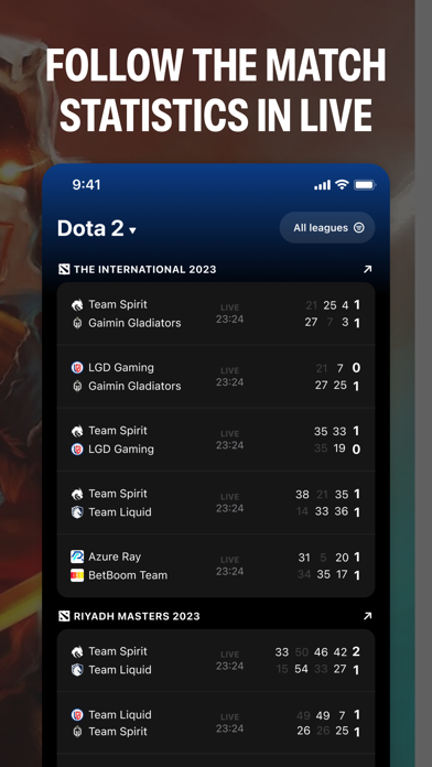 Flapscore – eSports Stats Screenshot