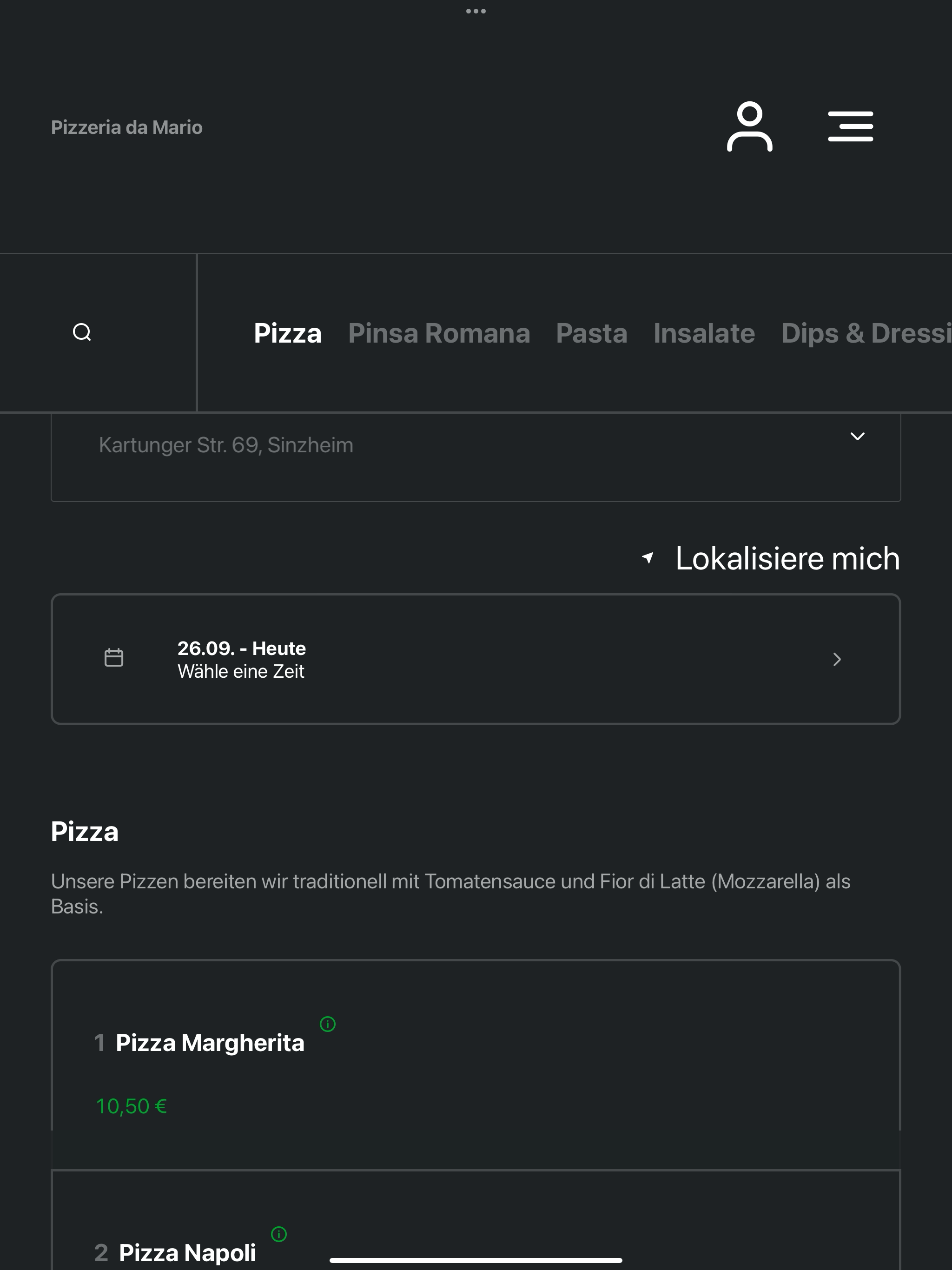 Pizzeria da Mario Sinzheim