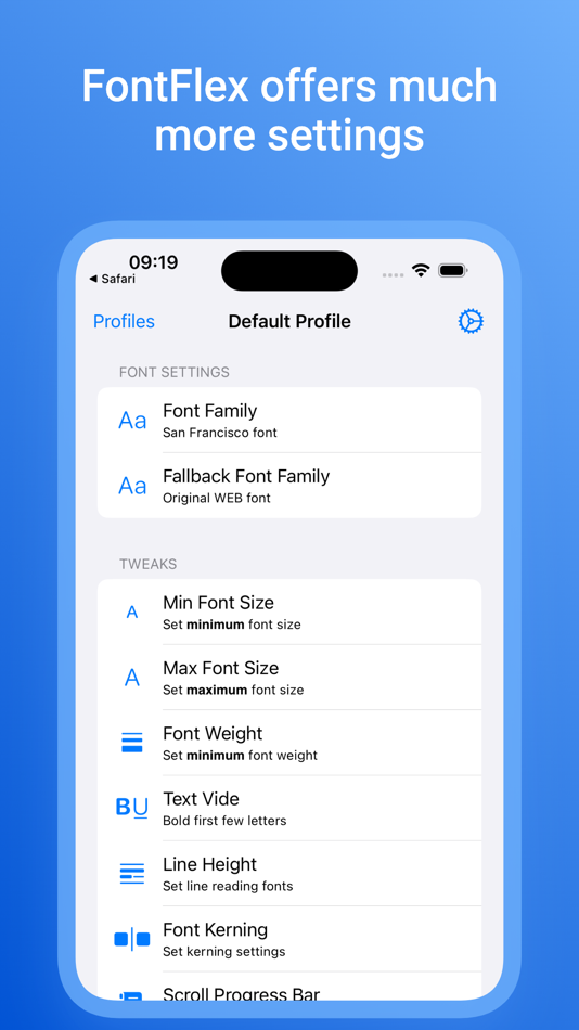 #7. Any Font for Safari - FontFlex (macOS) 게시자: Sufiyan Yasa