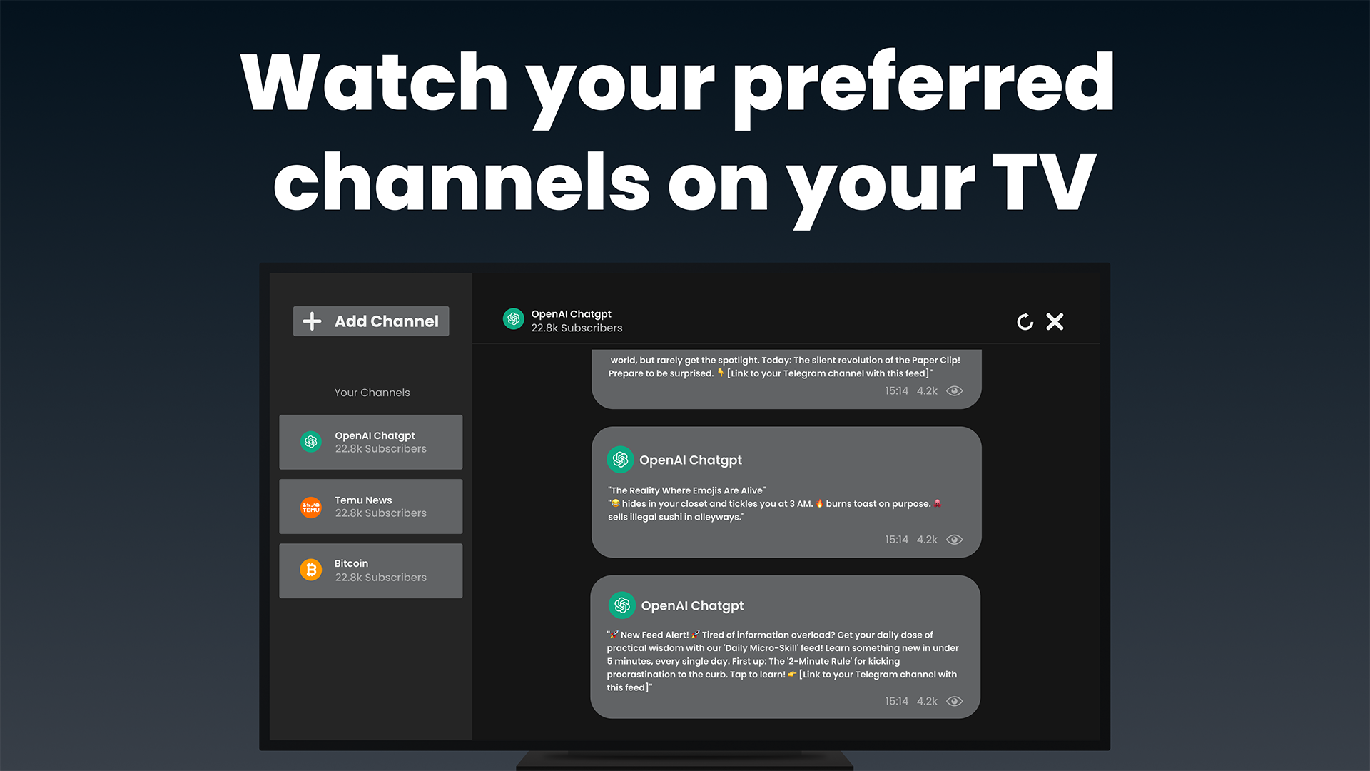 TVGram for Telegram Channels screenshot 5
