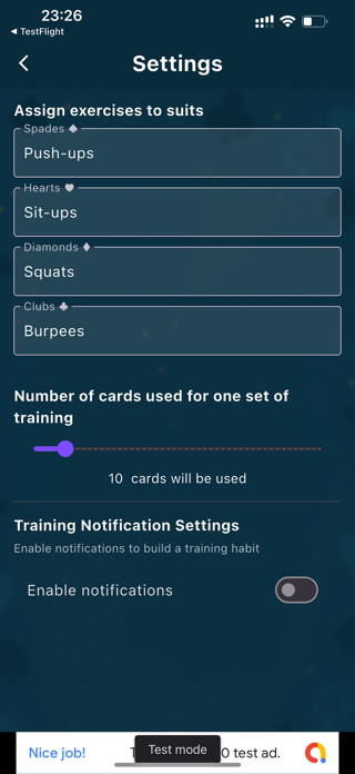 Training with Cards Screenshot 10 of 10
