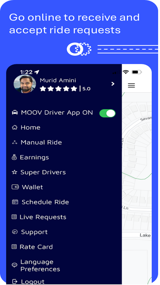 #2. MOOV Driver App (iOS) Bởi: MOOV Rideshare