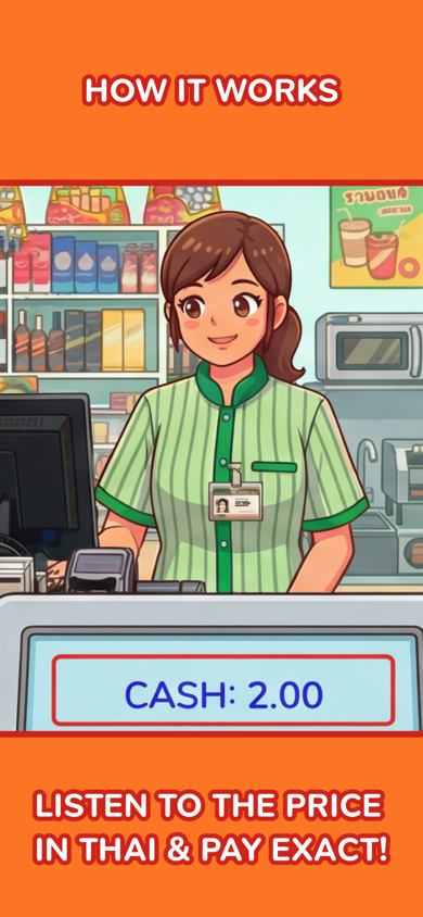 JaaiTang! screenshot 1 - cashier interface with Thai currency
