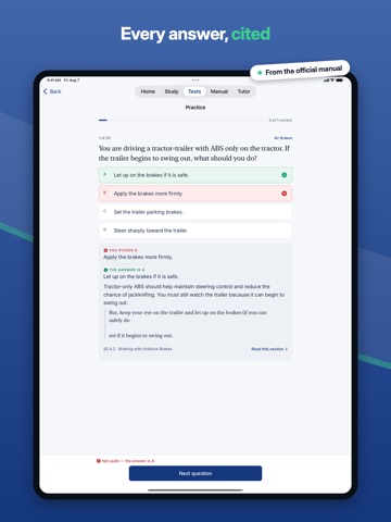 CDL Study Guide - Exam Coach iPad screenshot