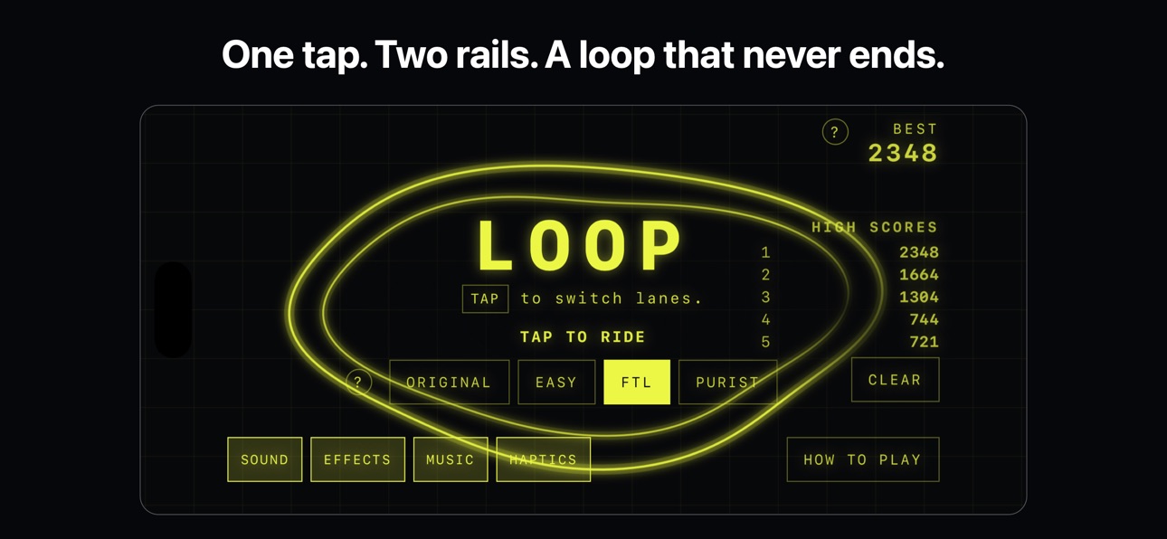 Screenshot 1 of Loop - One-Tap Endless Runner