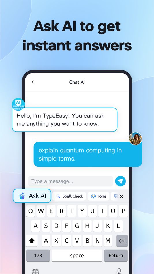 #4. TypeEasy-AI Keyboard & Writer (iOS) 由: Jie Huang