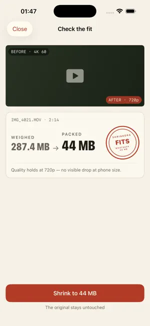 Shrinkora: Video Compressor screenshot 3