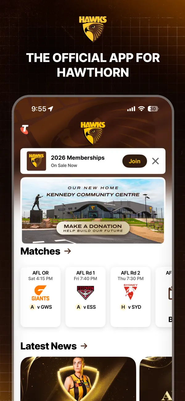 Screenshot #1 pour Hawthorn Official App