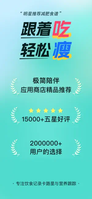 轻食记-轻断食卡路里热量计算器 iPhone screenshot 1