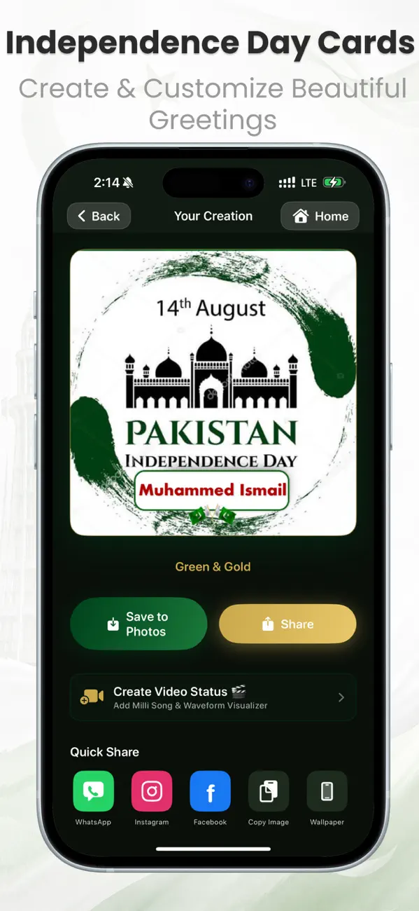 Screenshot #2 pour Pak 14 August Flag Face Maker