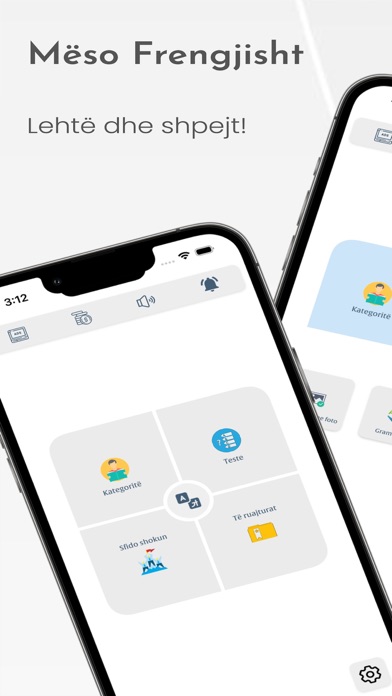 Mëso Frëngjisht: Fjalë, Biseda app screenshot