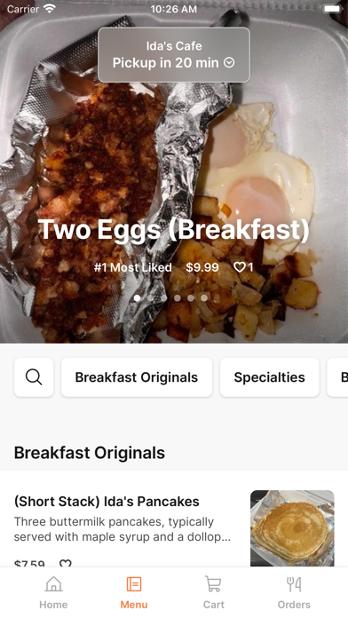Ida's Cafe To Go iPhone screenshot 2 - Food & Drink app