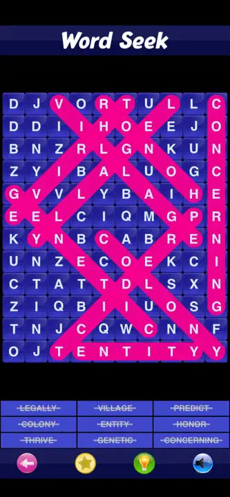 Word Seek English Infinite screenshot 1