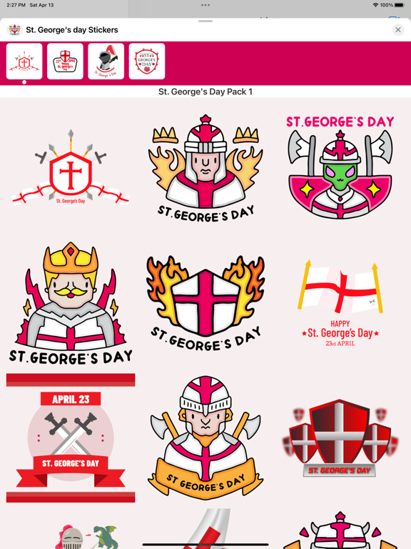Screenshot #4 pour St. George's Day Stickers