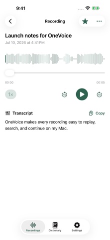 OneVoice: Offline Recorder Screenshot 2 of 2