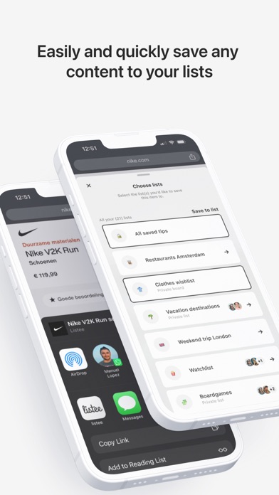 Listee: Wishlist & URL manager Screenshot
