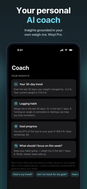 Weyt: Weight Tracker & BMI Log screenshot 3