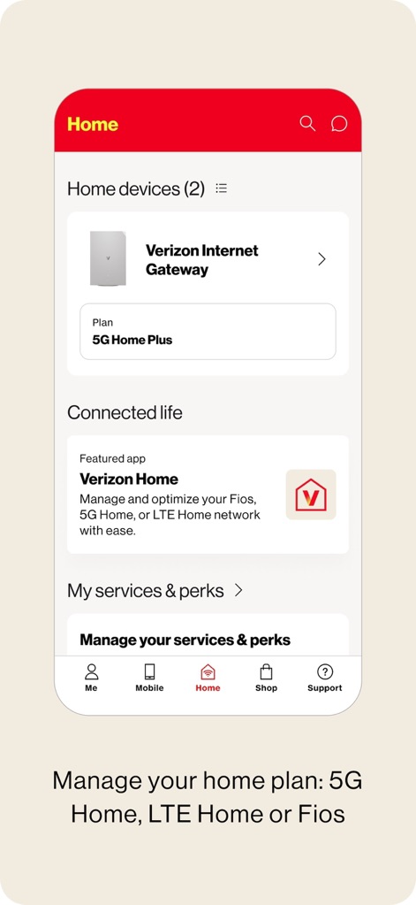 My Verizon - Gestión de Hogar Conectado