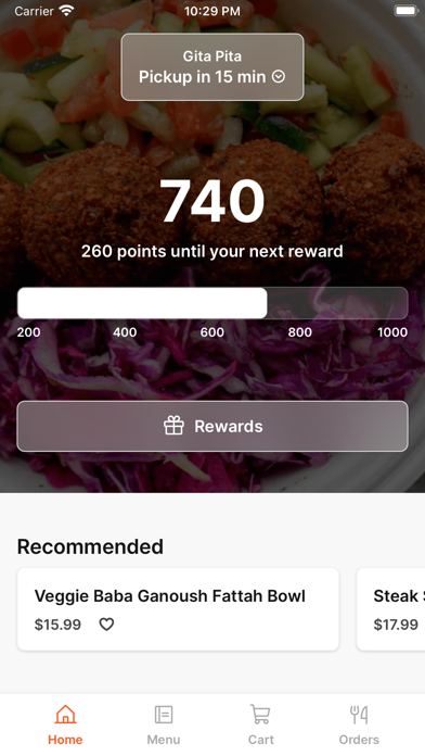 Gita Pita iPhone screenshot 1 - Food & Drink app