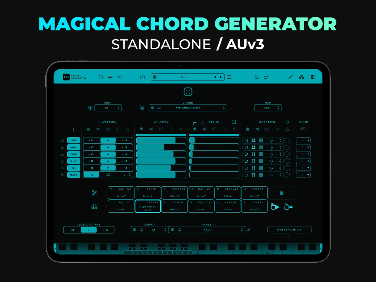 #1. Chord Generator By Mario Nieto (iOS) Door: MNR Development LLC