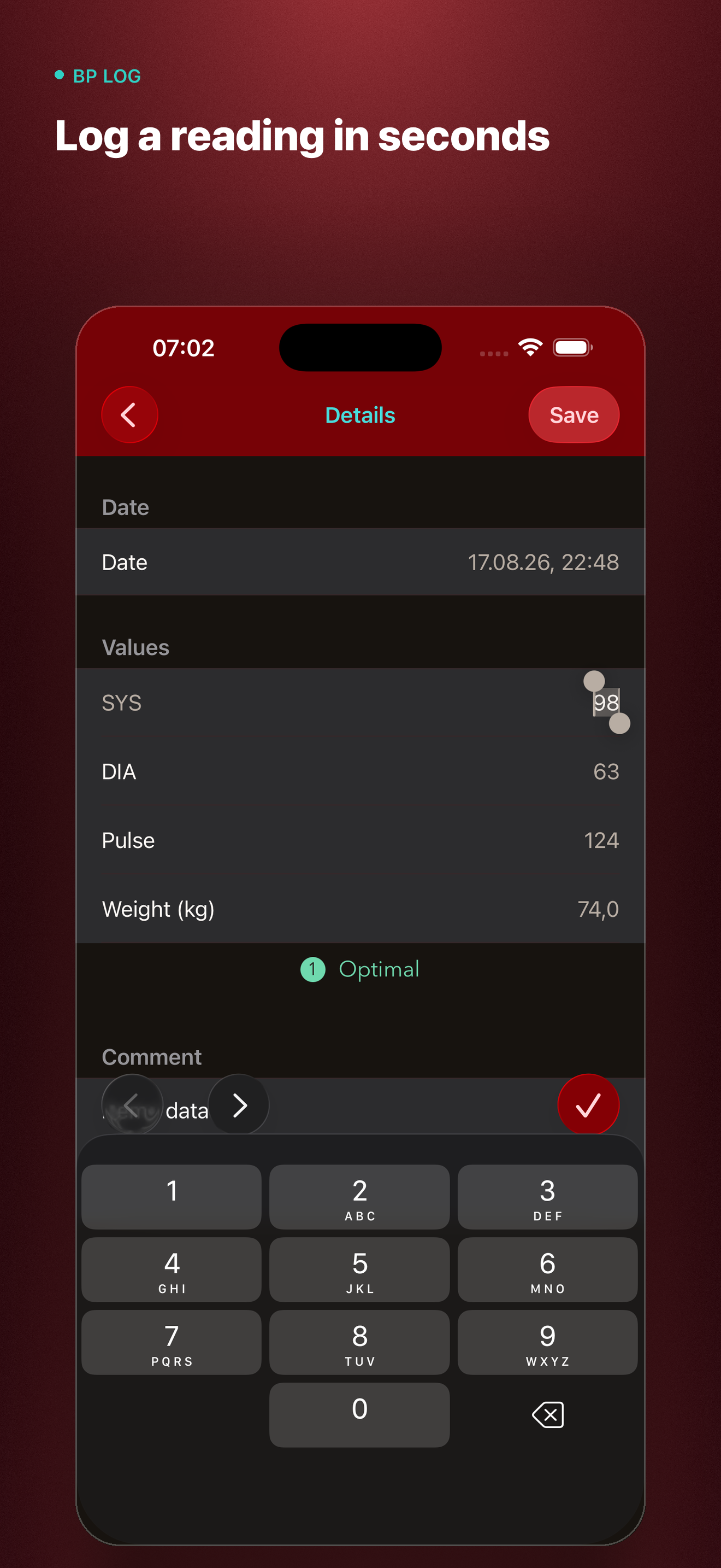 BP Log screenshot 3