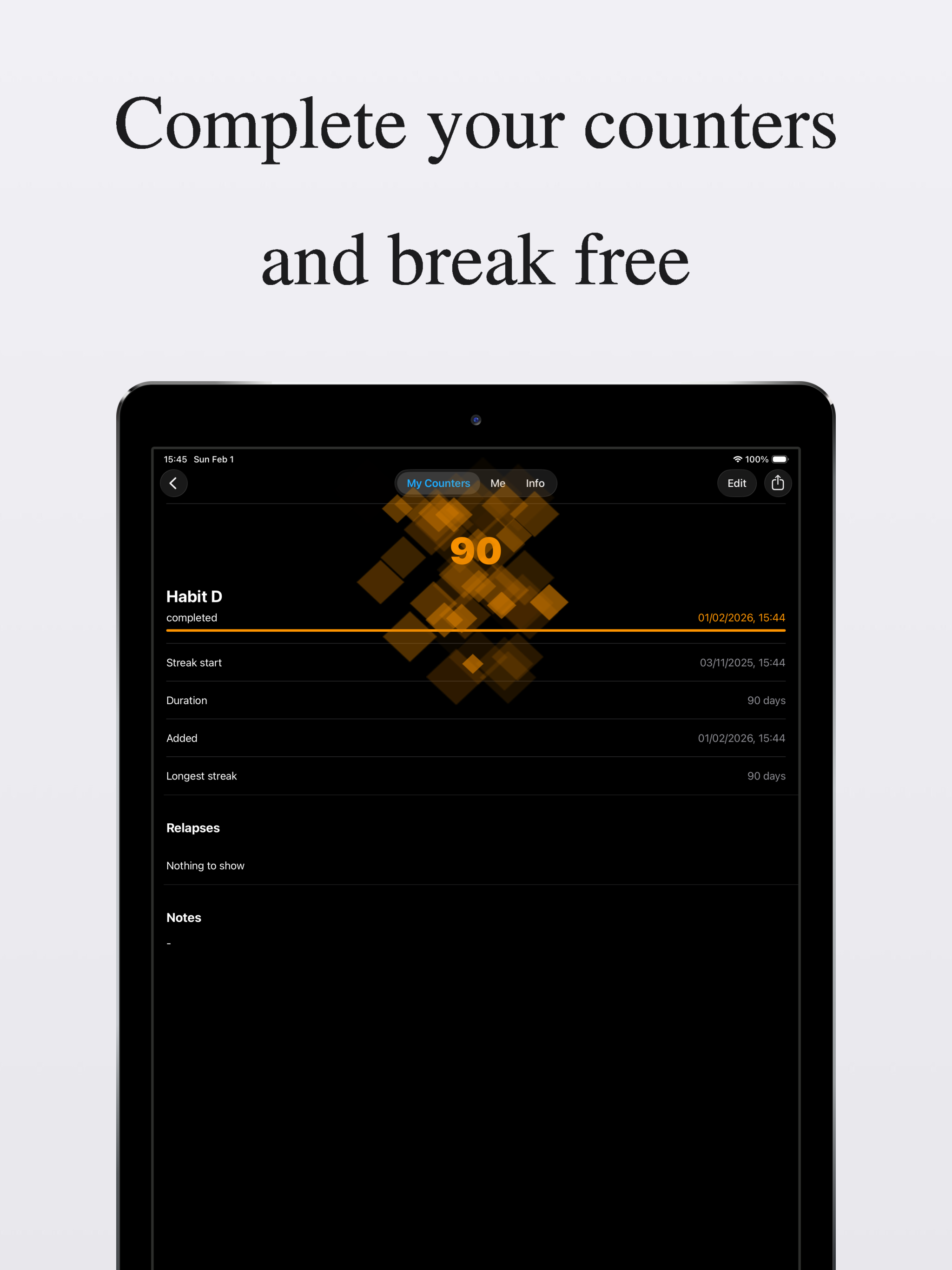 Break Free Tracker